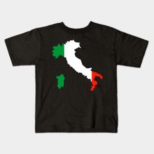 Italian Flag with map Kids T-Shirt